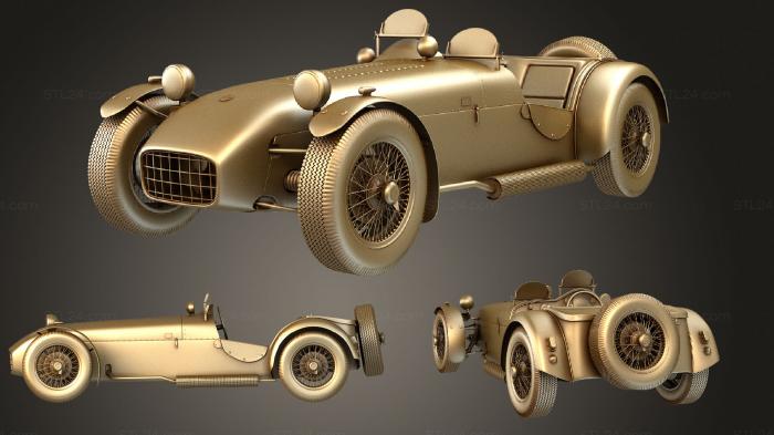 Автомобили и транспорт (Lotus 7 (Mk1) 1957, CARS_2308) 3D модель для ЧПУ станка
